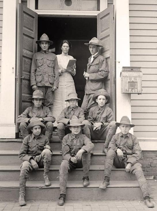 Group of Boy Scouts. It was taken in 1913