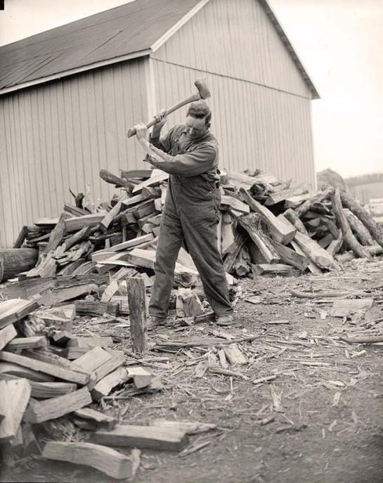 Chopping Wood. It was taken 1938 March 13