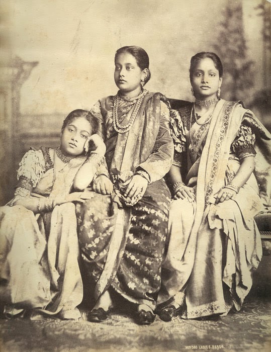 Three Hindu Ladies - c1880's